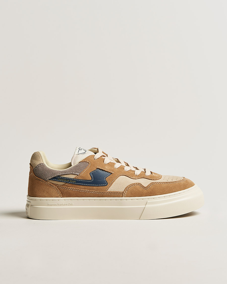 Homme | Stepney Workers Club Pearl S-Strike Suede Sneaker Earth/Navy | Stepney Workers Club | Pearl S-Strike Suede Sneaker Earth/Navy
