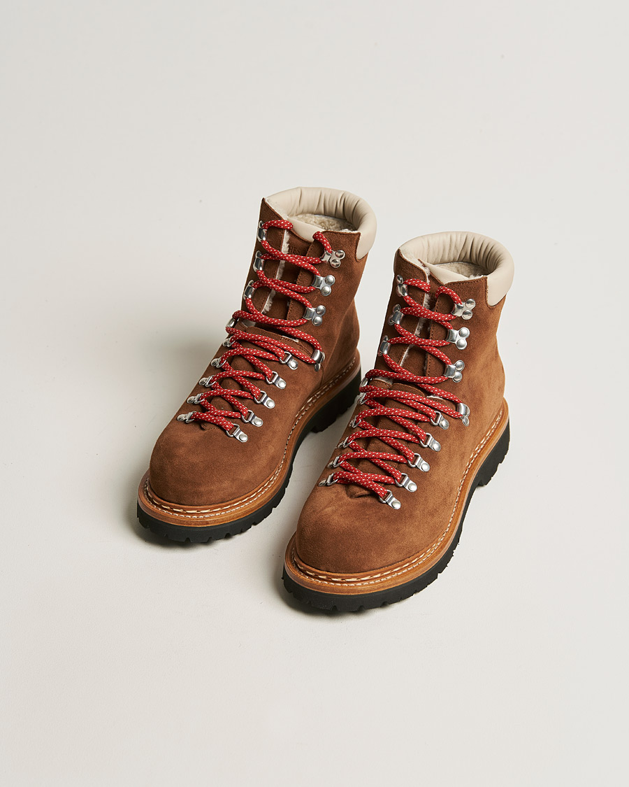 Heren | Heschung Iseran Fur Lined Suede Mountain Boot Brown | Heschung | Iseran Fur Lined Suede Mountain Boot Brown