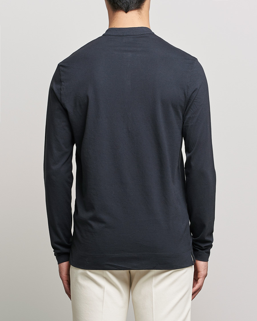 Heren | Truien | Massimo Alba | Hawai Cotton/Cashmere Henley Washed Black