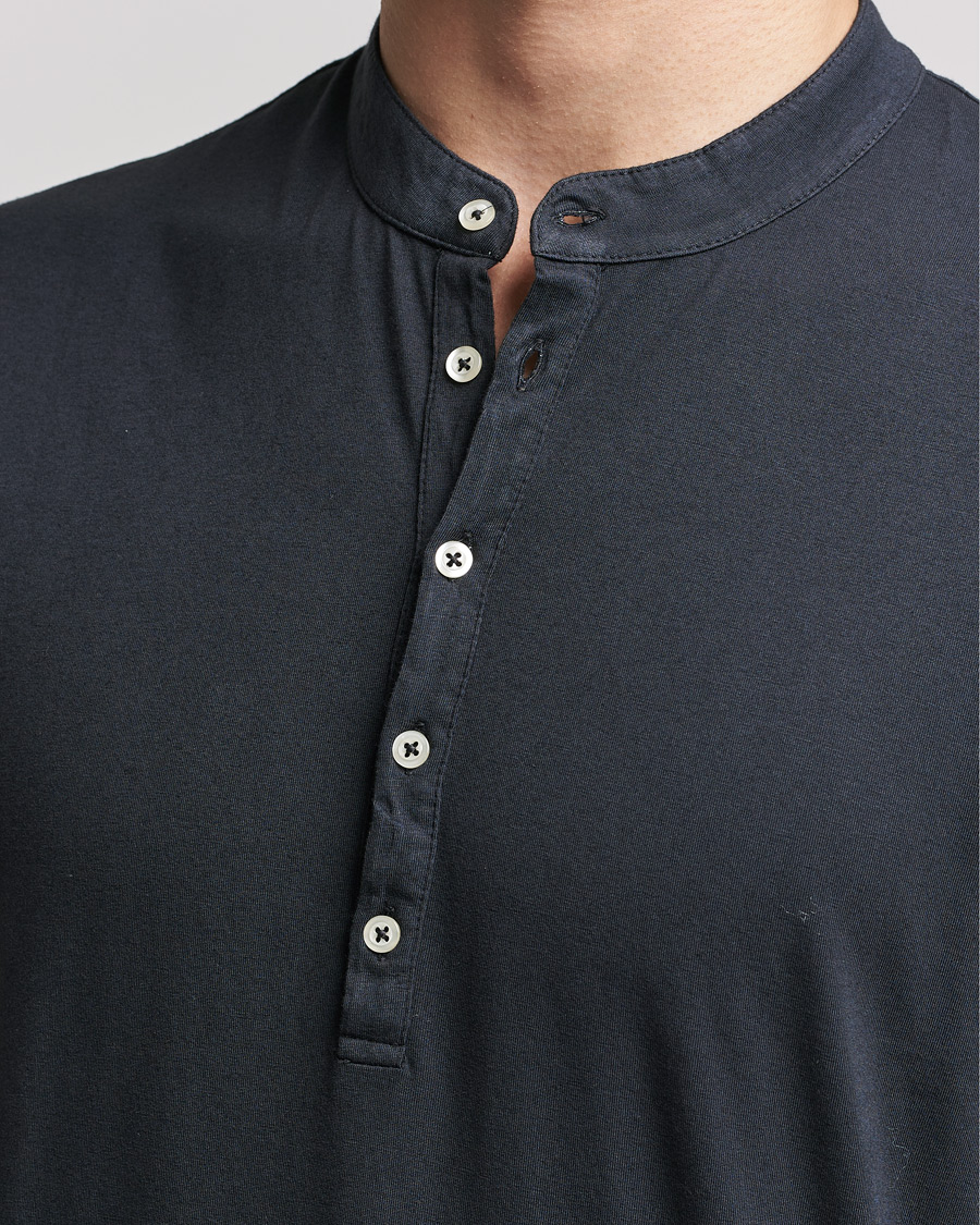 Heren | Truien | Massimo Alba | Hawai Cotton/Cashmere Henley Washed Black
