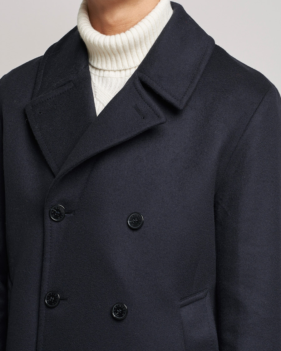 Heren | Jassen | Mackintosh | Dalton Wool/Cashmere Peacoat Navy