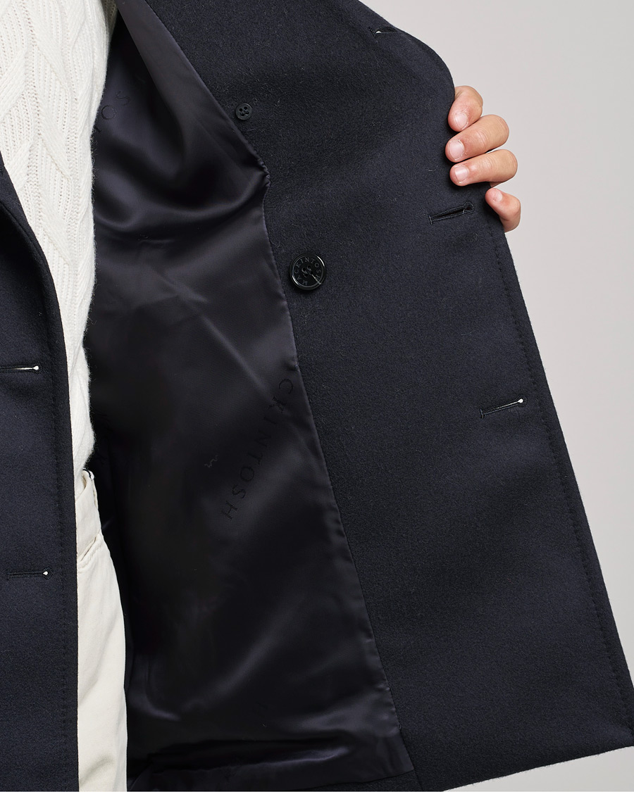 Heren | Jassen | Mackintosh | Dalton Wool/Cashmere Peacoat Navy
