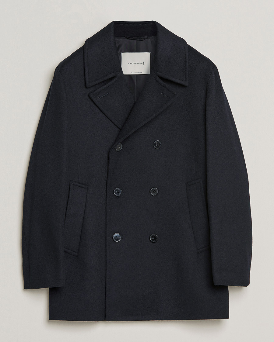 Heren | Jassen | Mackintosh | Dalton Wool/Cashmere Peacoat Black