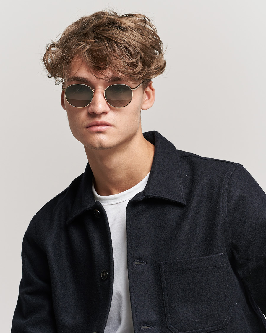 Homme | CHIMI Round Polarized Sunglasses Gold/Green | CHIMI | Round Polarized Sunglasses Gold/Green