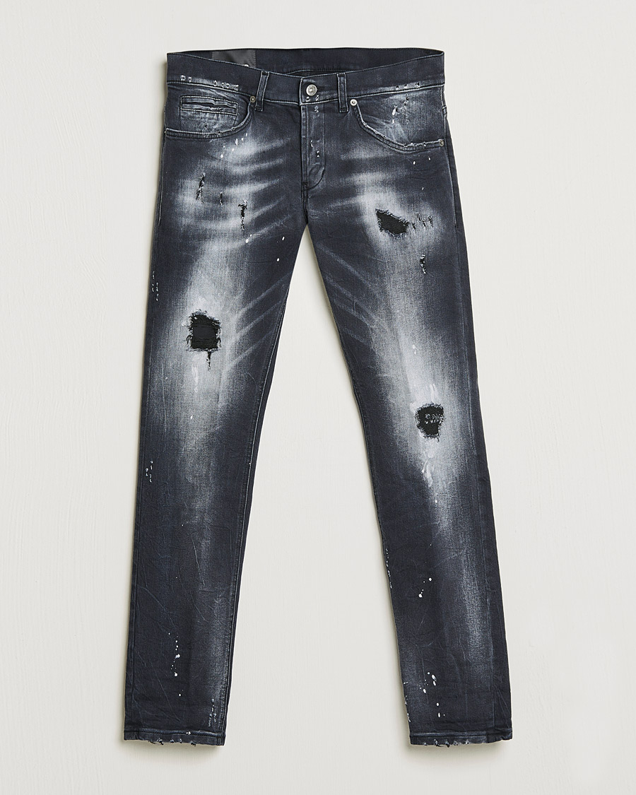 Heren | Jeans | Dondup | George Destroyed Jeans Grey/Black