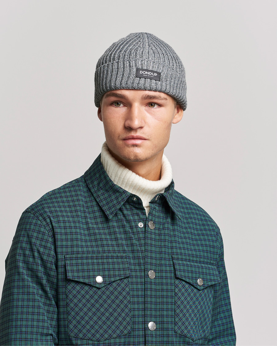 Homme | Dondup Ribbed Beanie Light Grey | Dondup | Ribbed Beanie Light Grey