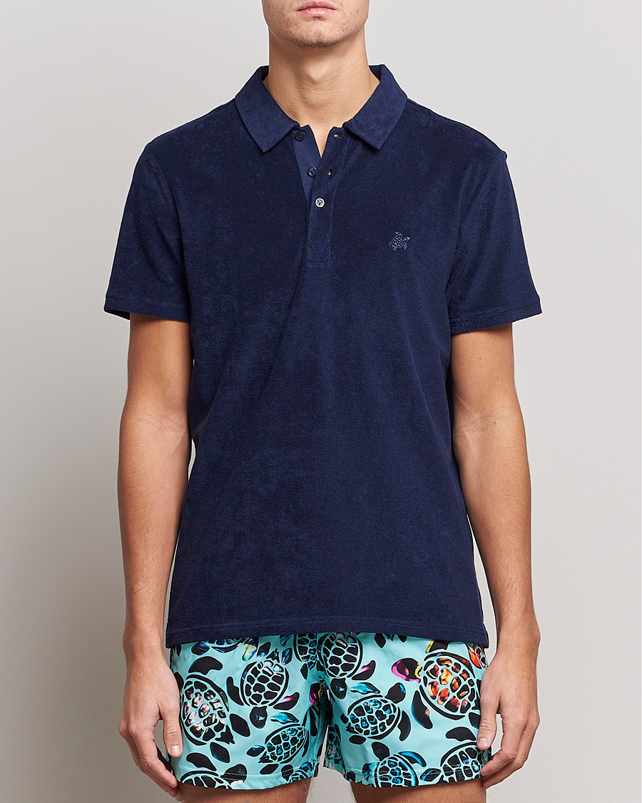 Homme | Chemises | Vilebrequin | Phoenix Terry Shirt Bleu Marine