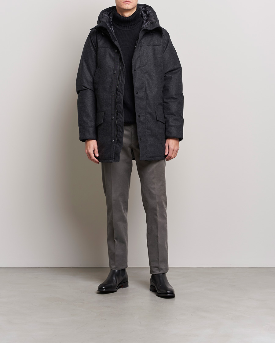 Homme | Manteaux Et Vestes | Canada Goose Black Label | Canada Goose Langford Wool Parka Carbon Melange