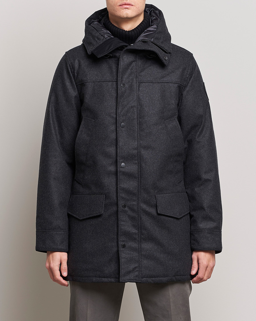 Homme | Manteaux Et Vestes | Canada Goose Black Label | Canada Goose Langford Wool Parka Carbon Melange