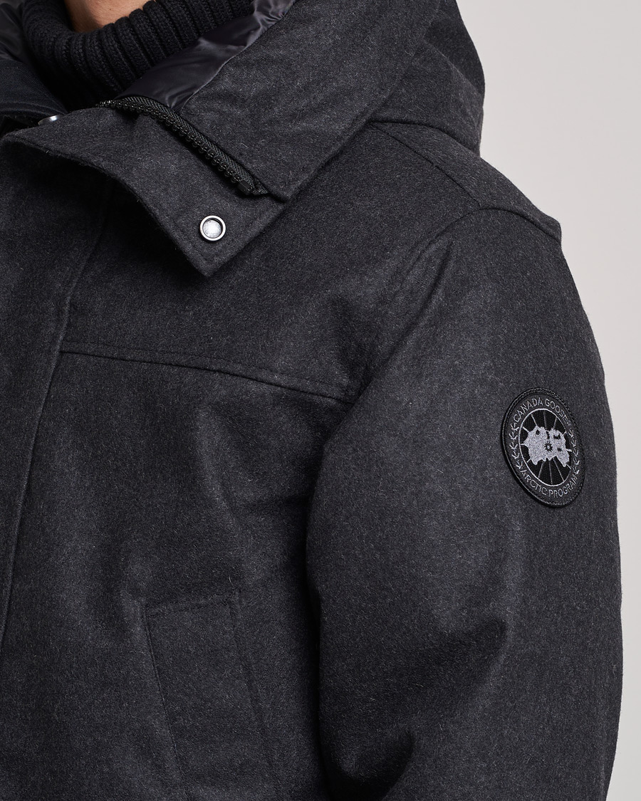 Homme | Manteaux Et Vestes | Canada Goose Black Label | Canada Goose Langford Wool Parka Carbon Melange