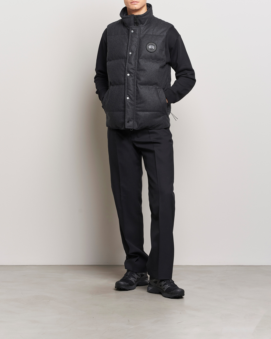 Homme | Manteaux Et Vestes | Canada Goose Black Label | Canada Goose Garson Wool Vest Carbon Melange