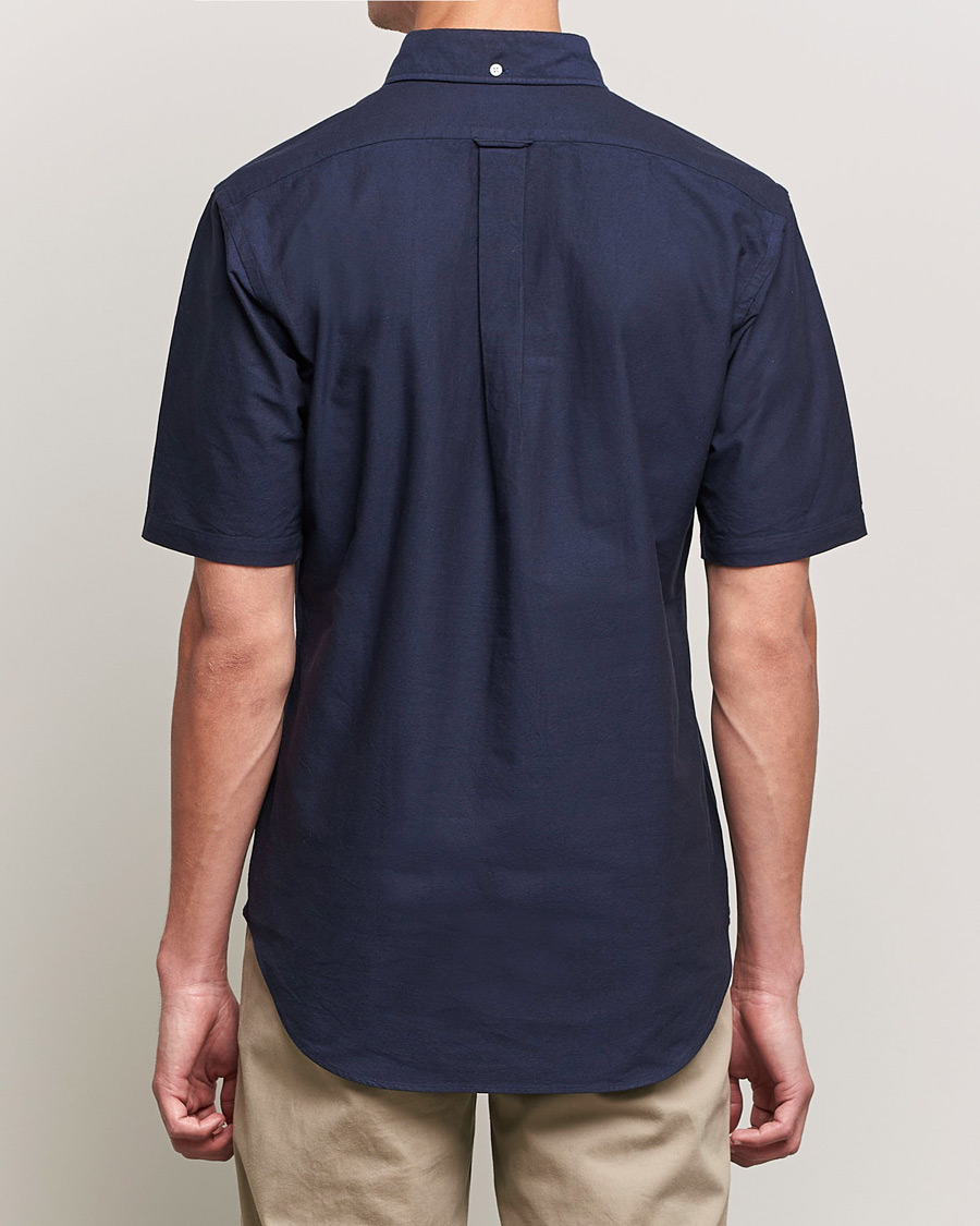 Homme | Chemises | Kamakura Shirts | Vintage Ivy Short Sleeve Popover Shirt Navy