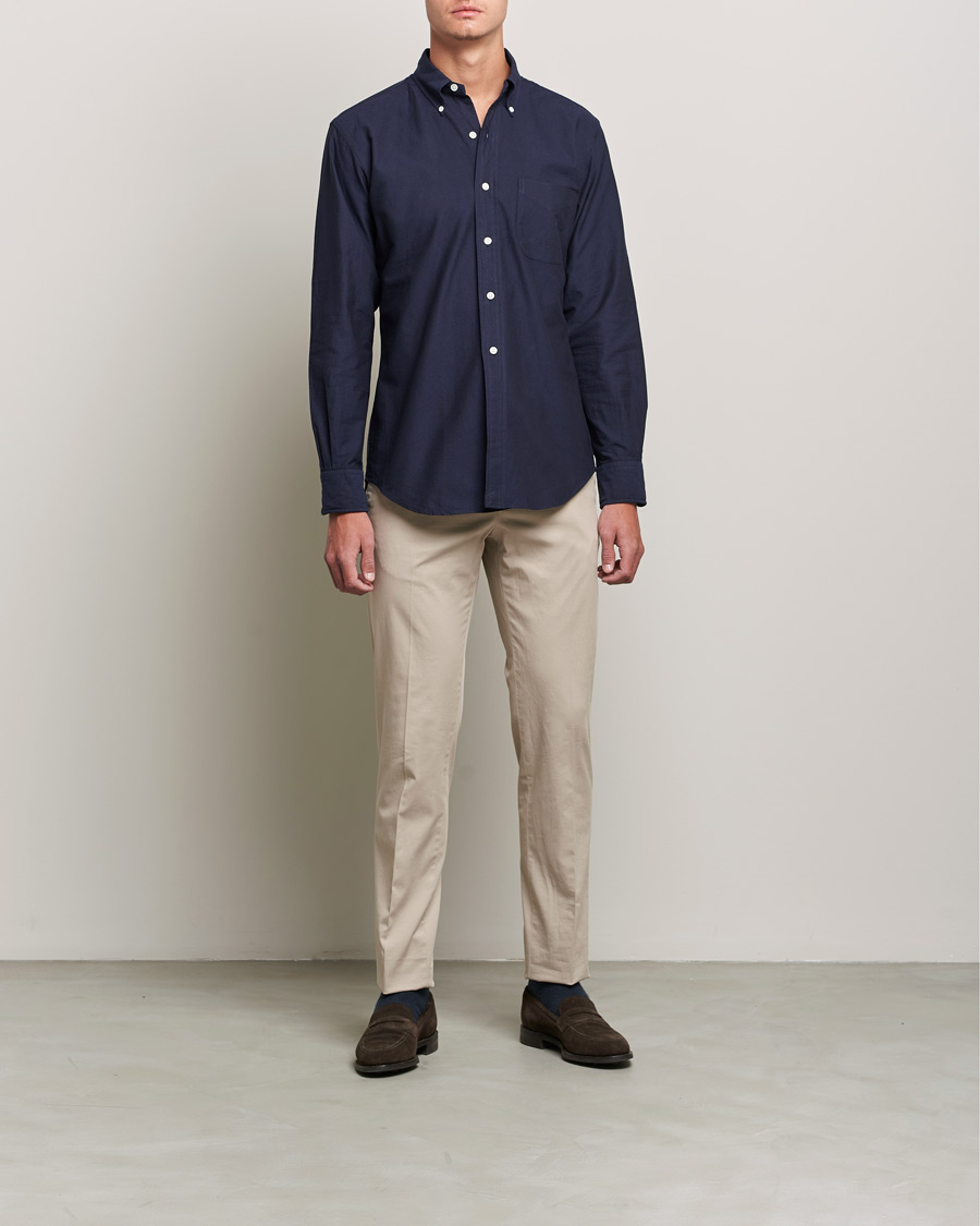 Homme | Chemises | Kamakura Shirts | Vintage Ivy Oxford BD Shirt Navy