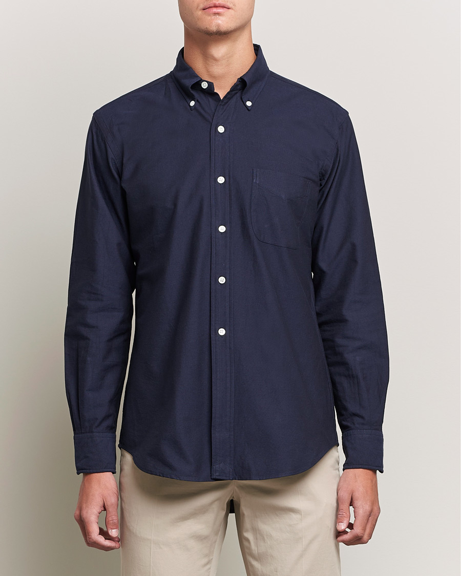 Homme | Chemises | Kamakura Shirts | Vintage Ivy Oxford BD Shirt Navy