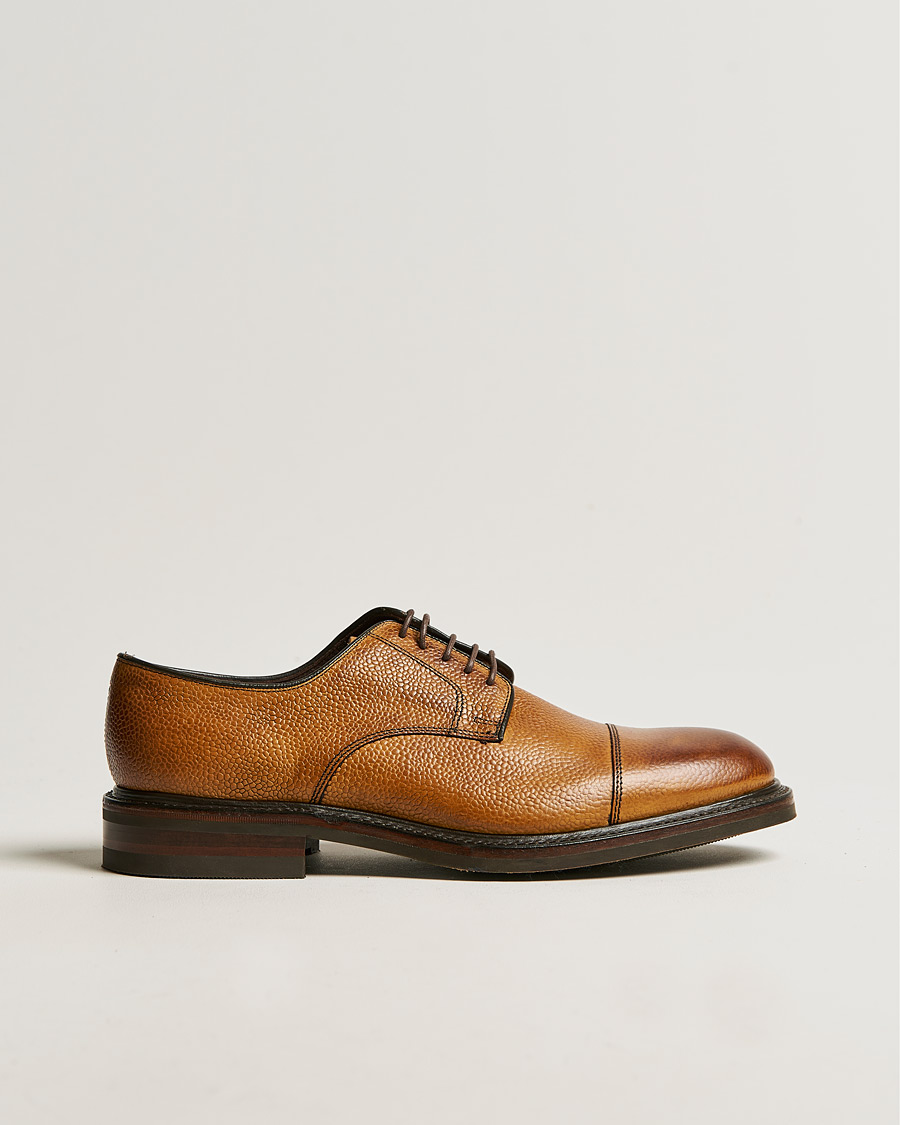 Homme | Loake 1880 Ampleforth Burnished Grain Toe-Cap Derby Chestnut | Loake 1880 | Ampleforth Burnished Grain Toe-Cap Derby Chestnut