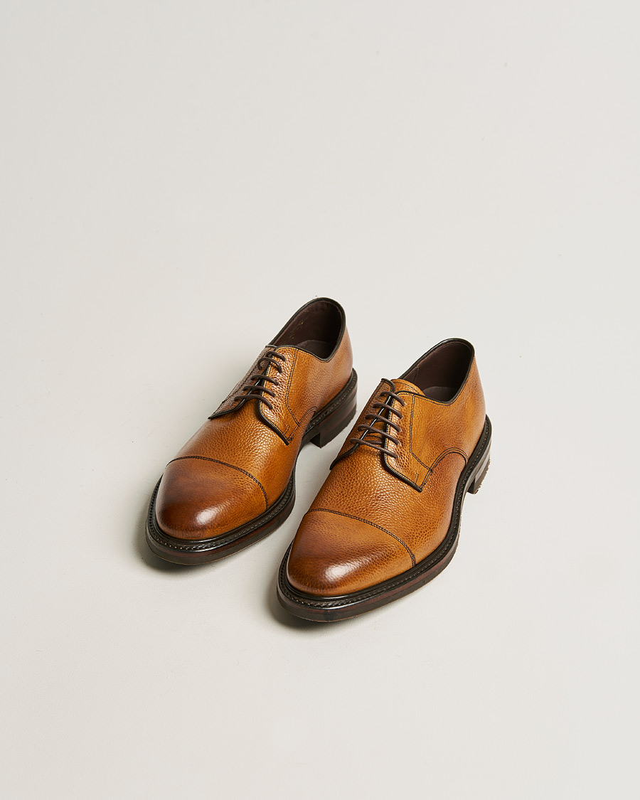 Homme | Loake 1880 Ampleforth Burnished Grain Toe-Cap Derby Chestnut | Loake 1880 | Ampleforth Burnished Grain Toe-Cap Derby Chestnut