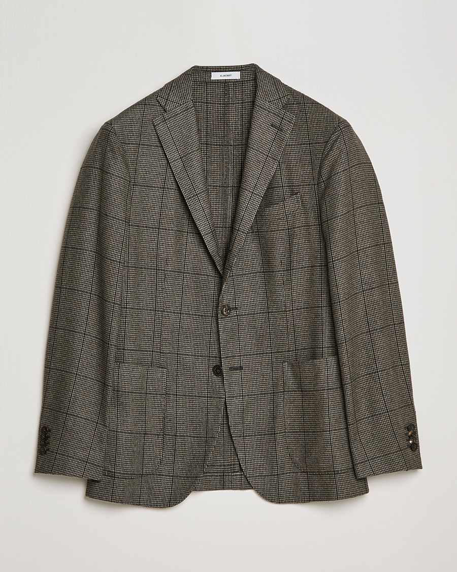 Heren | Blazers | Boglioli | K Jacket Wool Check Blazer Brown