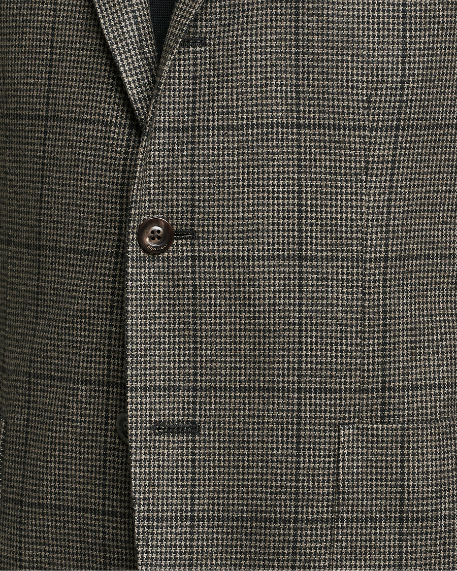 Heren | Blazers | Boglioli | K Jacket Wool Check Blazer Brown