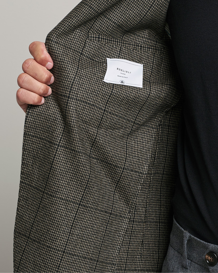 Heren | Blazers | Boglioli | K Jacket Wool Check Blazer Brown
