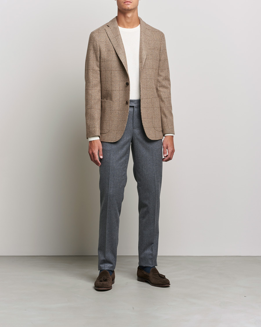 Homme | Blazers | Boglioli | K Jacket Prince Of Wales Check Blazer Beige