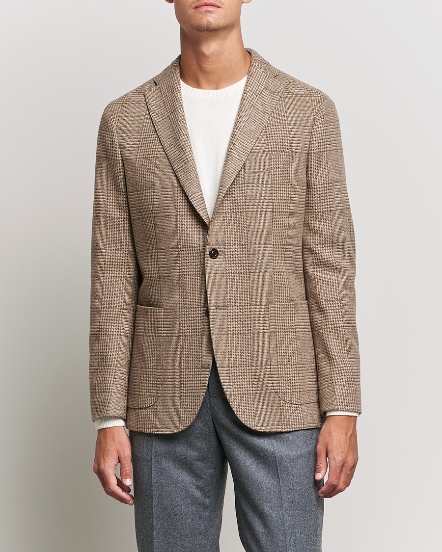 Homme | Blazers | Boglioli | K Jacket Prince Of Wales Check Blazer Beige