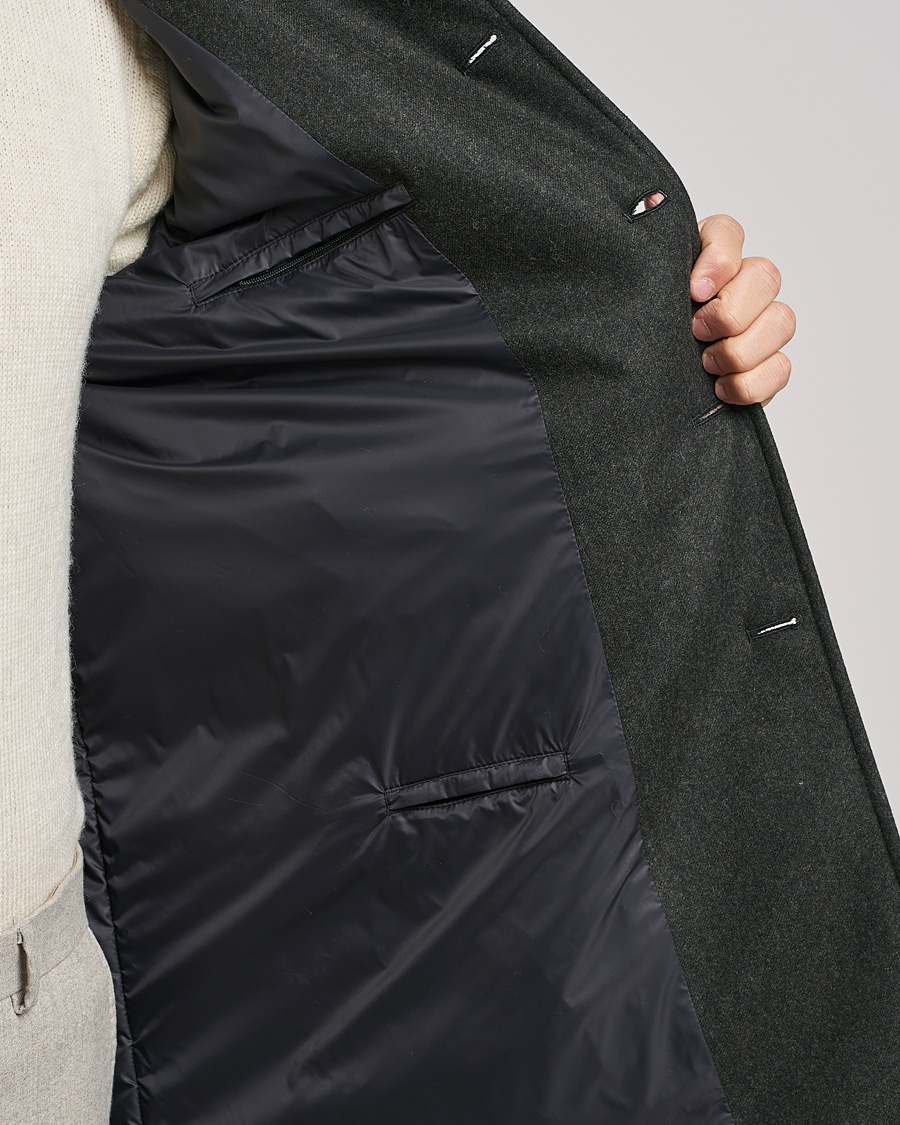 Homme | Manteaux Et Vestes | Boglioli | Padded Wool Coat Forest Green