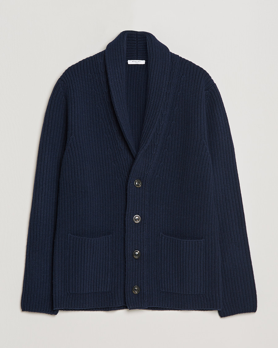 Homme | Pulls Et Tricots | Boglioli | Shawl Collar Cardigan Navy