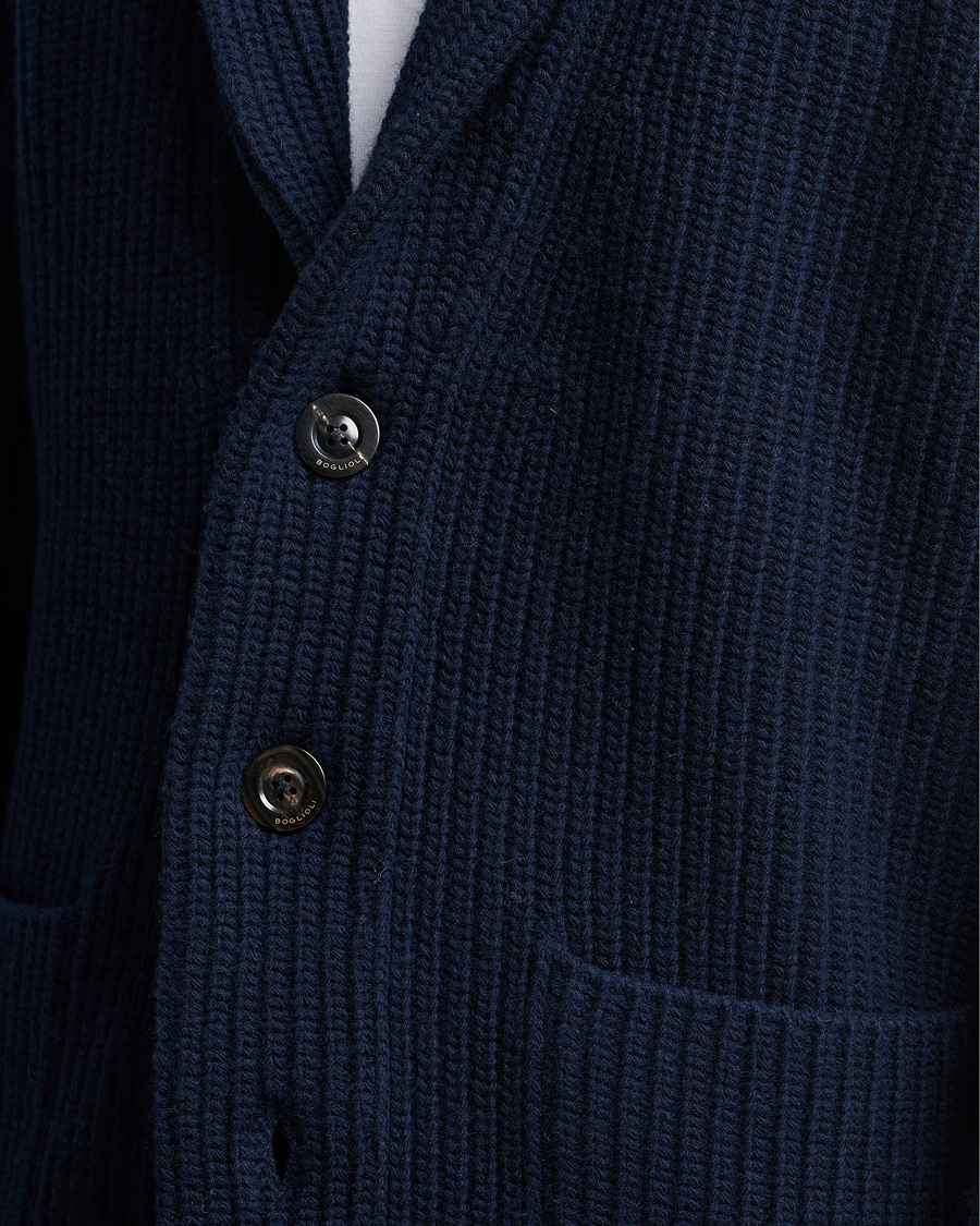 Homme | Pulls Et Tricots | Boglioli | Shawl Collar Cardigan Navy