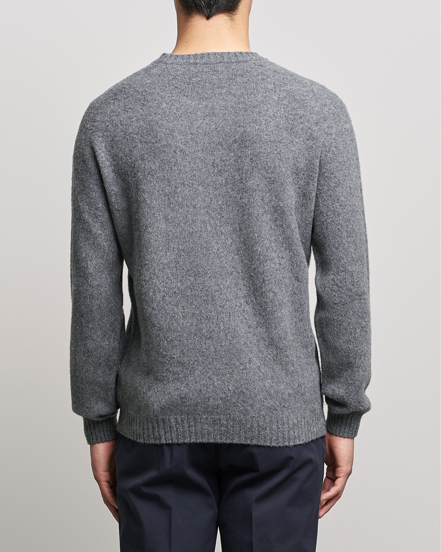 Heren | Truien | Boglioli | Brushed Cashmere Sweater Grey Melange