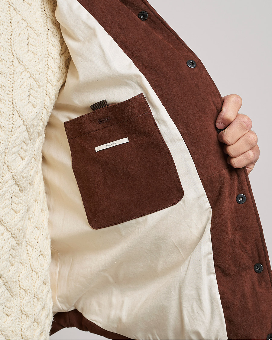 Homme | Manteaux Et Vestes | Valstar | Suede Shearling Vest Dark Brown