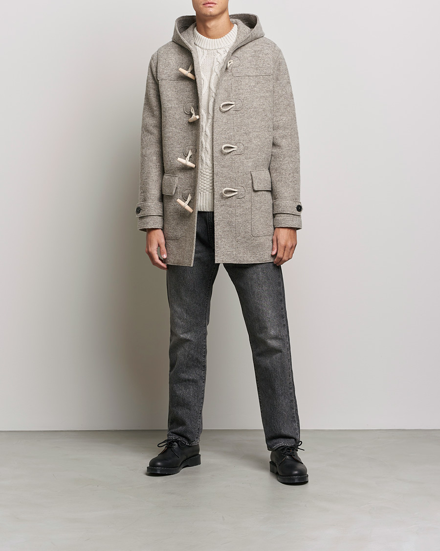 Heren | Jassen | Harris Wharf London | Boiled Wool Duffle Coat Natural Casha