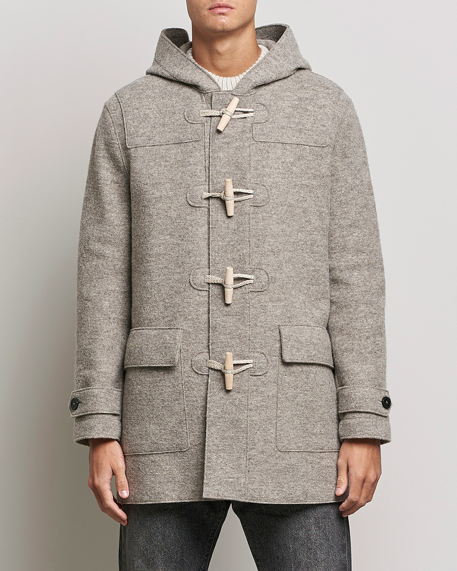 Heren | Jassen | Harris Wharf London | Boiled Wool Duffle Coat Natural Casha