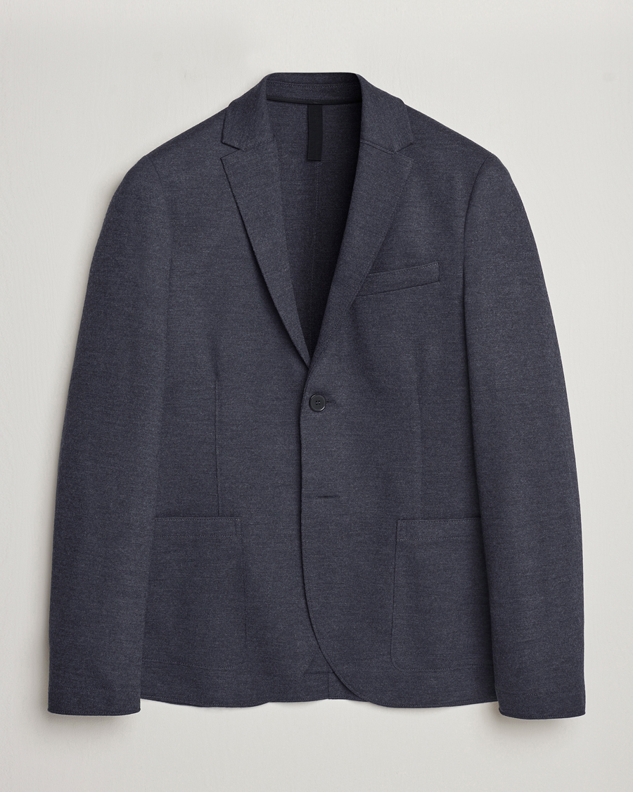 Homme | Blazers | Harris Wharf London | Two Button Vented Superfine Merino Blazer Anthracite