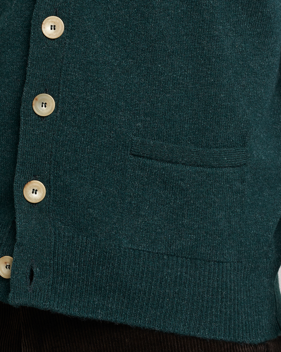 Homme | Pulls Et Tricots | Drake's | Lambswool Vest Cardigan Green