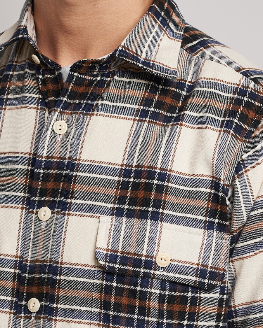 Homme | Chemises | Drake's | Rugged Cotton Twill Work Shirt Neutral
