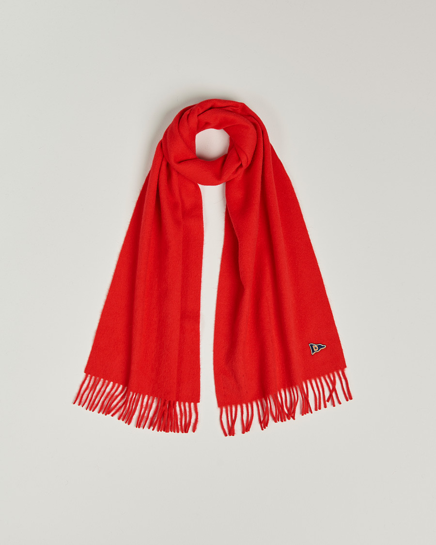 Homme | Drake's Geelongora Tasselled Scarf Red | Drake's | Geelongora Tasselled Scarf Red