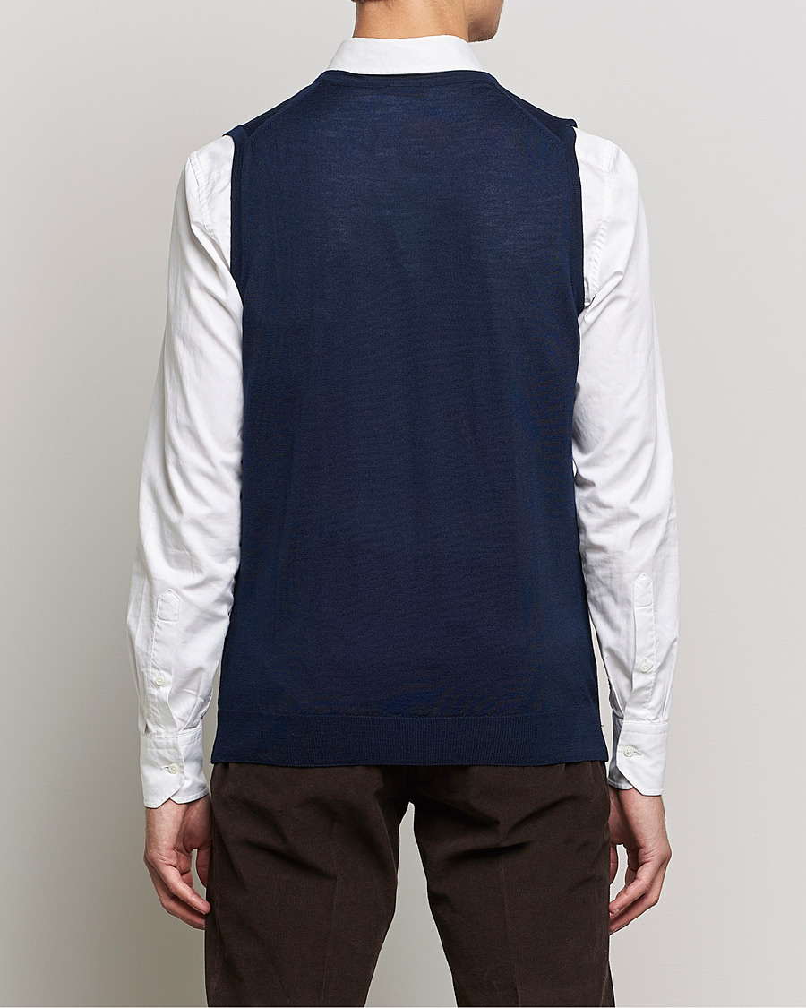 Homme | Pulls Et Tricots | Stenströms | Merino Slipover Navy
