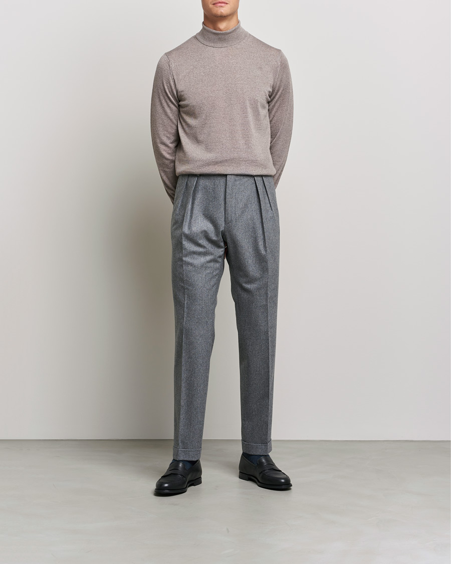 Homme | Pulls Et Tricots | Stenströms | Fine Merino Rollneck Camel