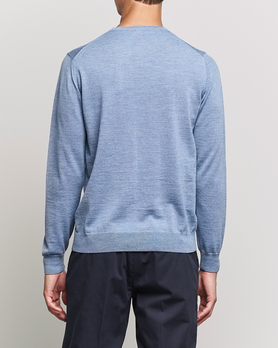 Homme | Pulls Et Tricots | Stenströms | Merino Crew Neck Light Blue