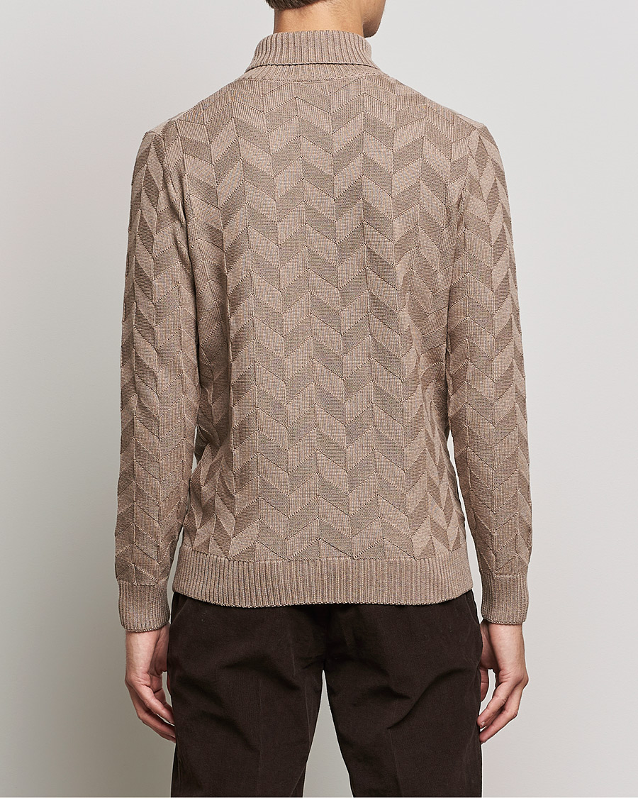 Homme | Pulls Et Tricots | Stenströms | Chunky Merino Structured Rollneck Camel