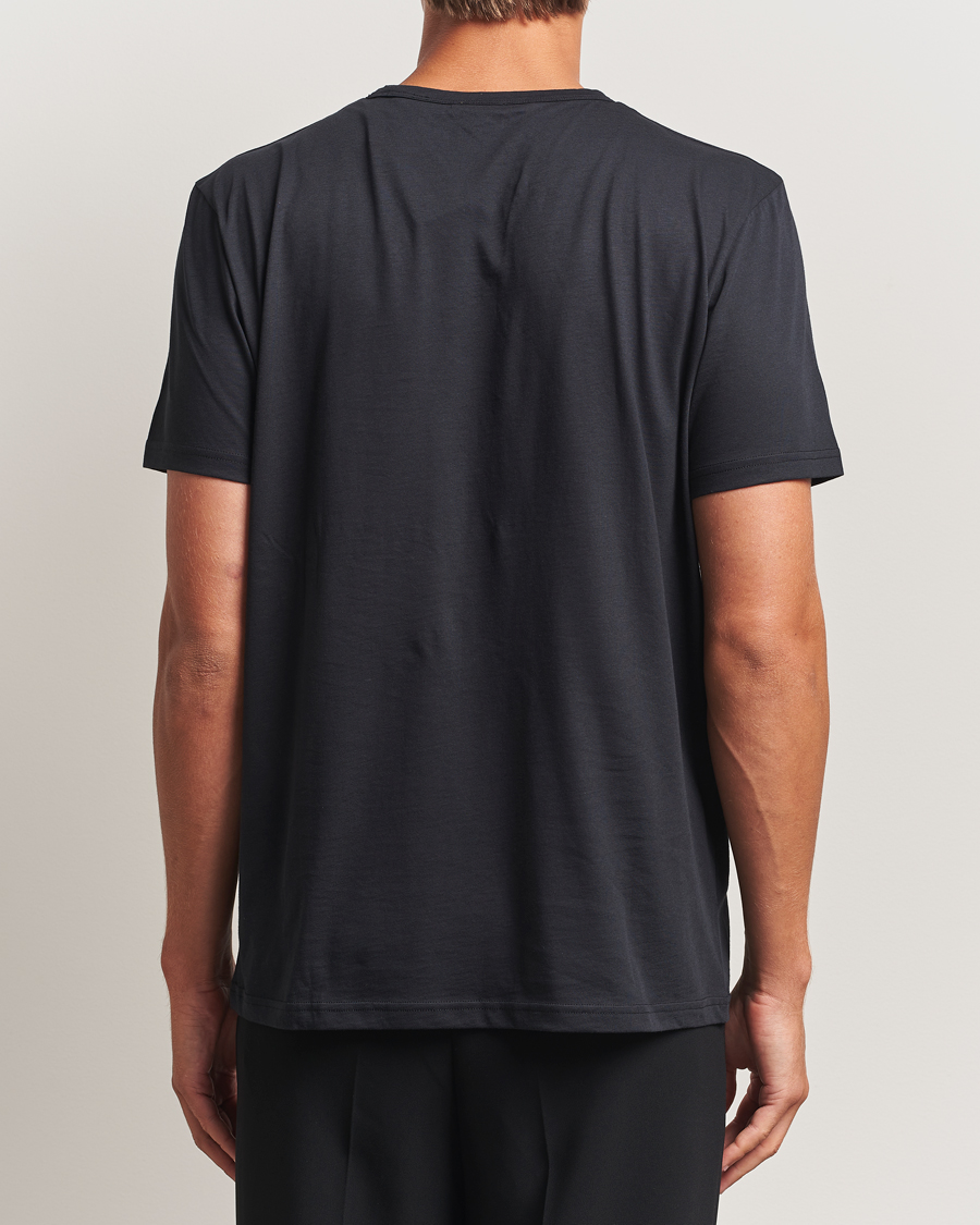 Homme | T-shirts | Stenströms | Solid Cotton T-Shirt Black