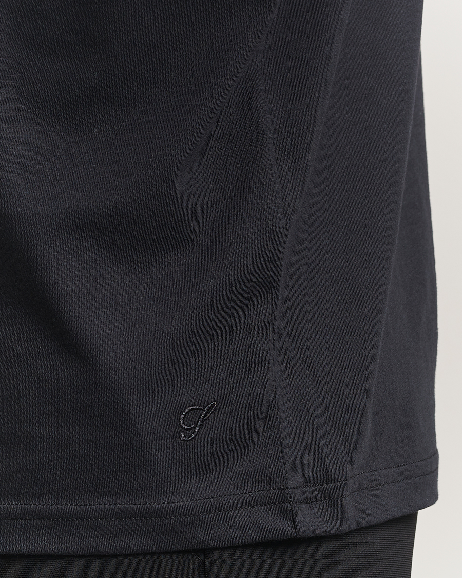Homme | T-shirts | Stenströms | Solid Cotton T-Shirt Black