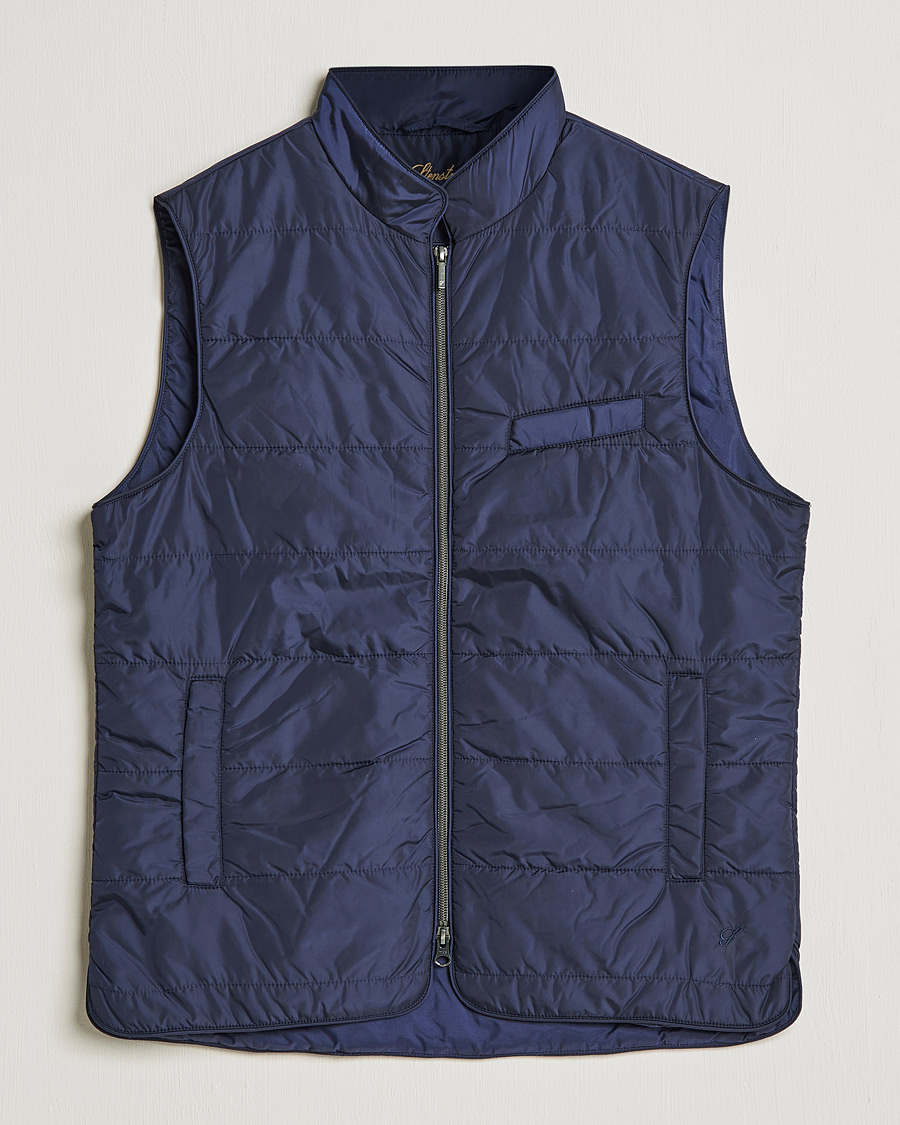 Heren | Gilets | Stenströms | Padded Nylon Vest Navy