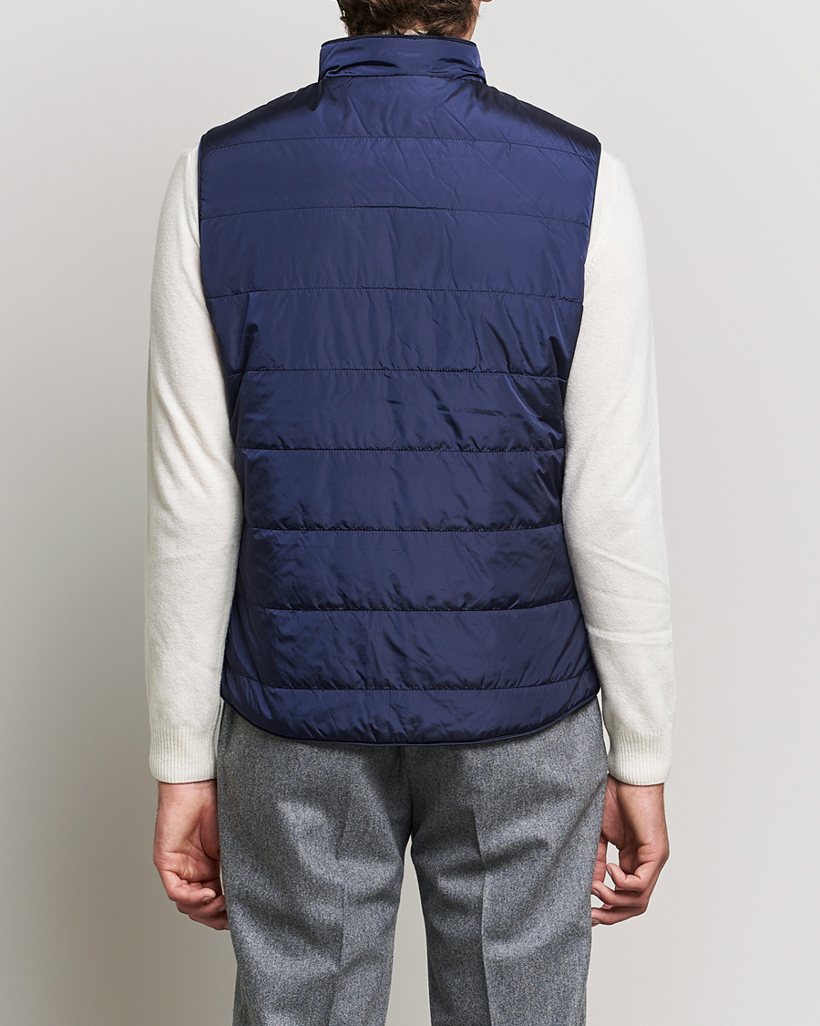 Heren | Gilets | Stenströms | Padded Nylon Vest Navy