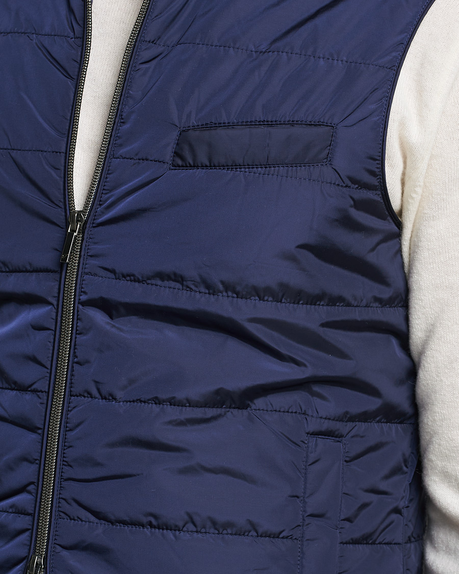 Heren | Gilets | Stenströms | Padded Nylon Vest Navy