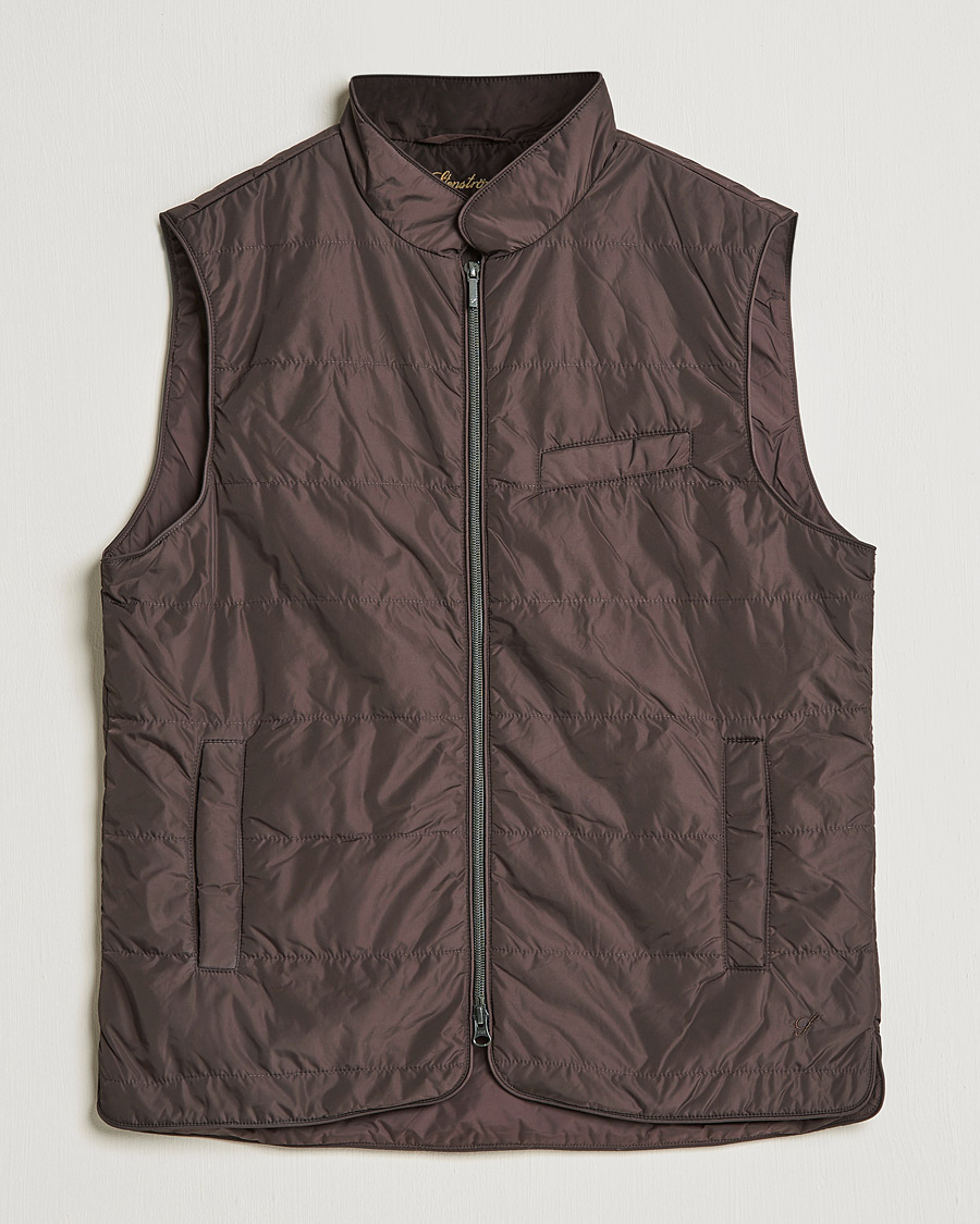 Homme | Manteaux Et Vestes | Stenströms | Padded Nylon Vest Brown