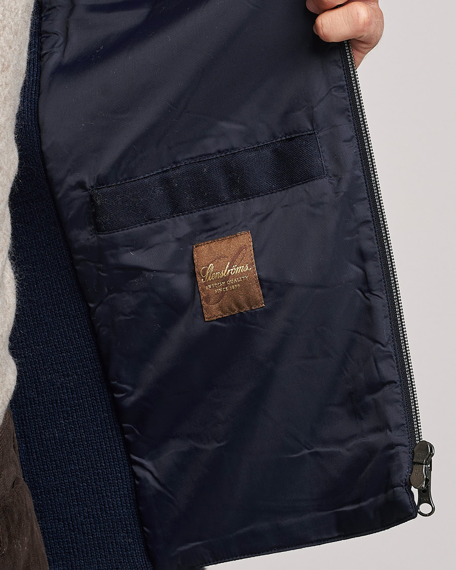 Homme | Manteaux Et Vestes | Stenströms | Hybrid Flannel Vest Navy