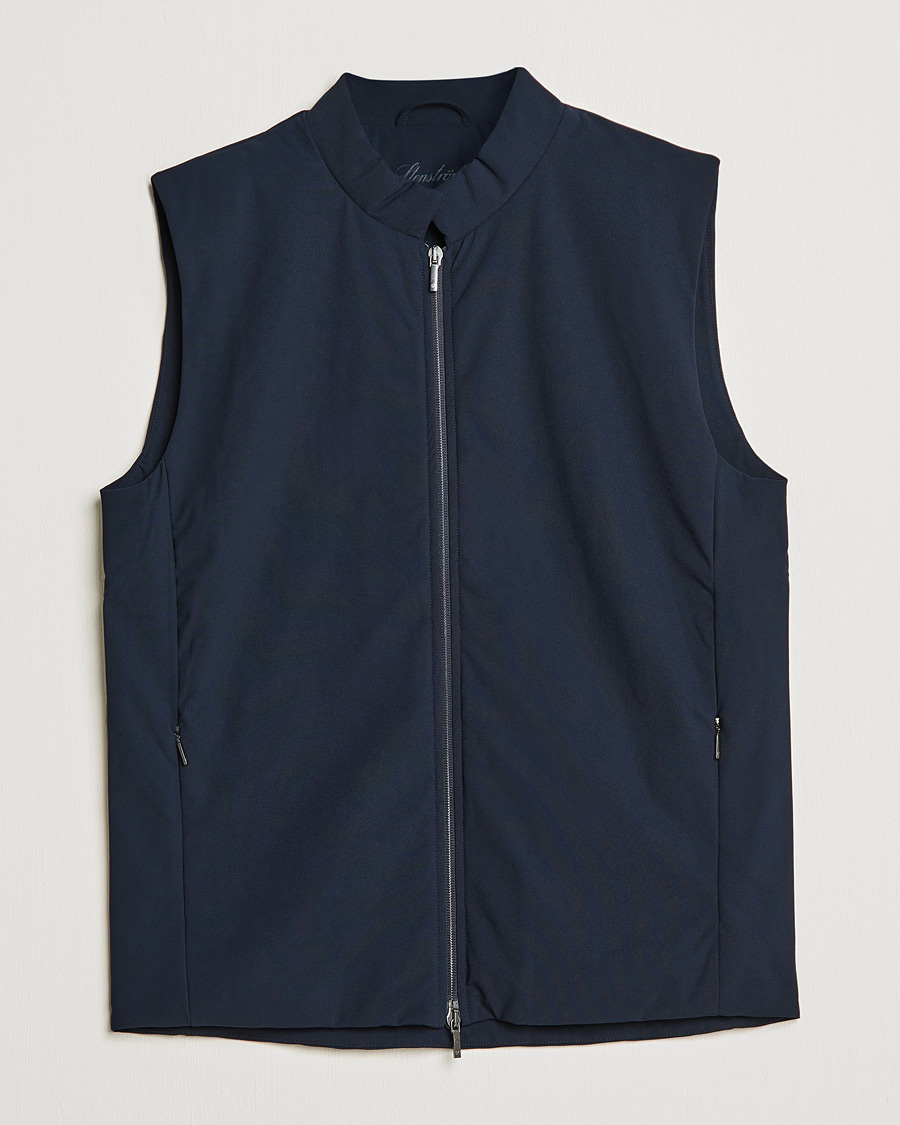 Homme | Manteaux Et Vestes | Stenströms | Active Jersey Sport Vest Navy