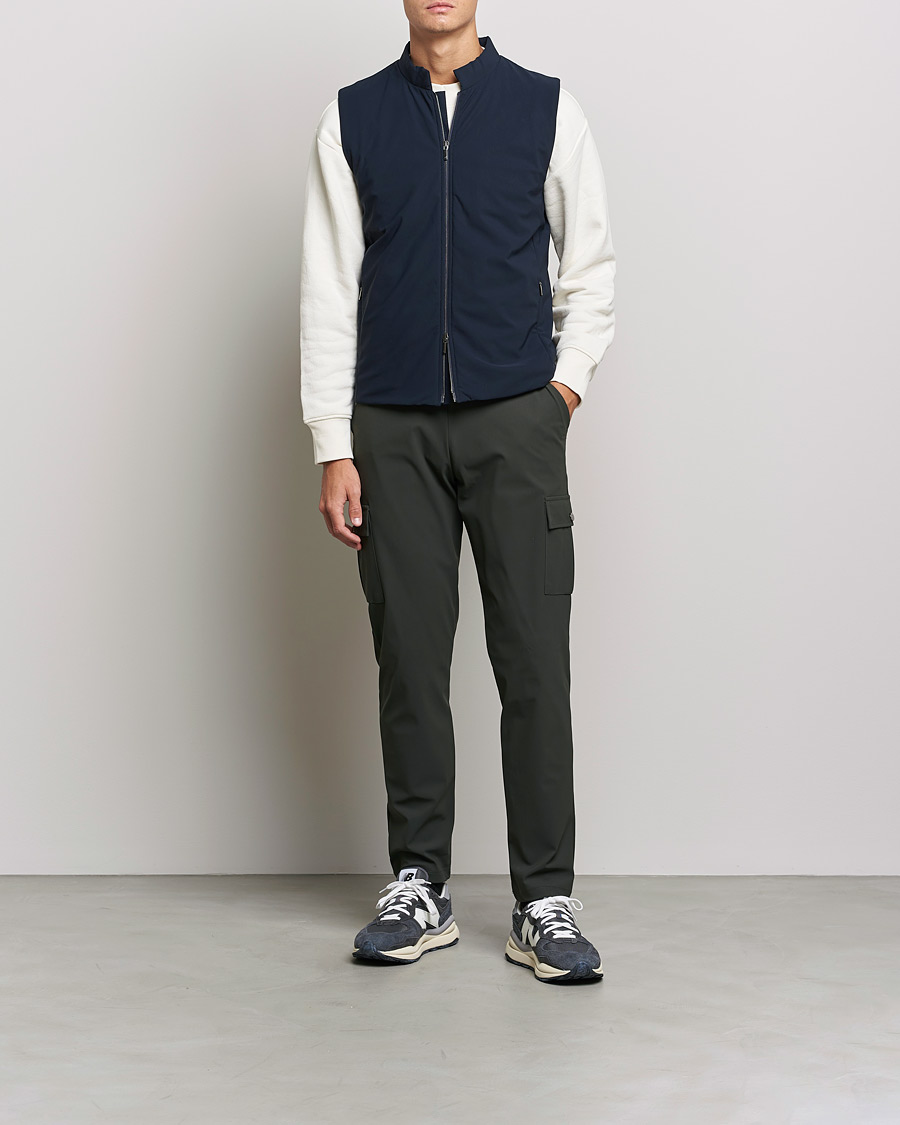 Homme | Manteaux Et Vestes | Stenströms | Active Jersey Sport Vest Navy
