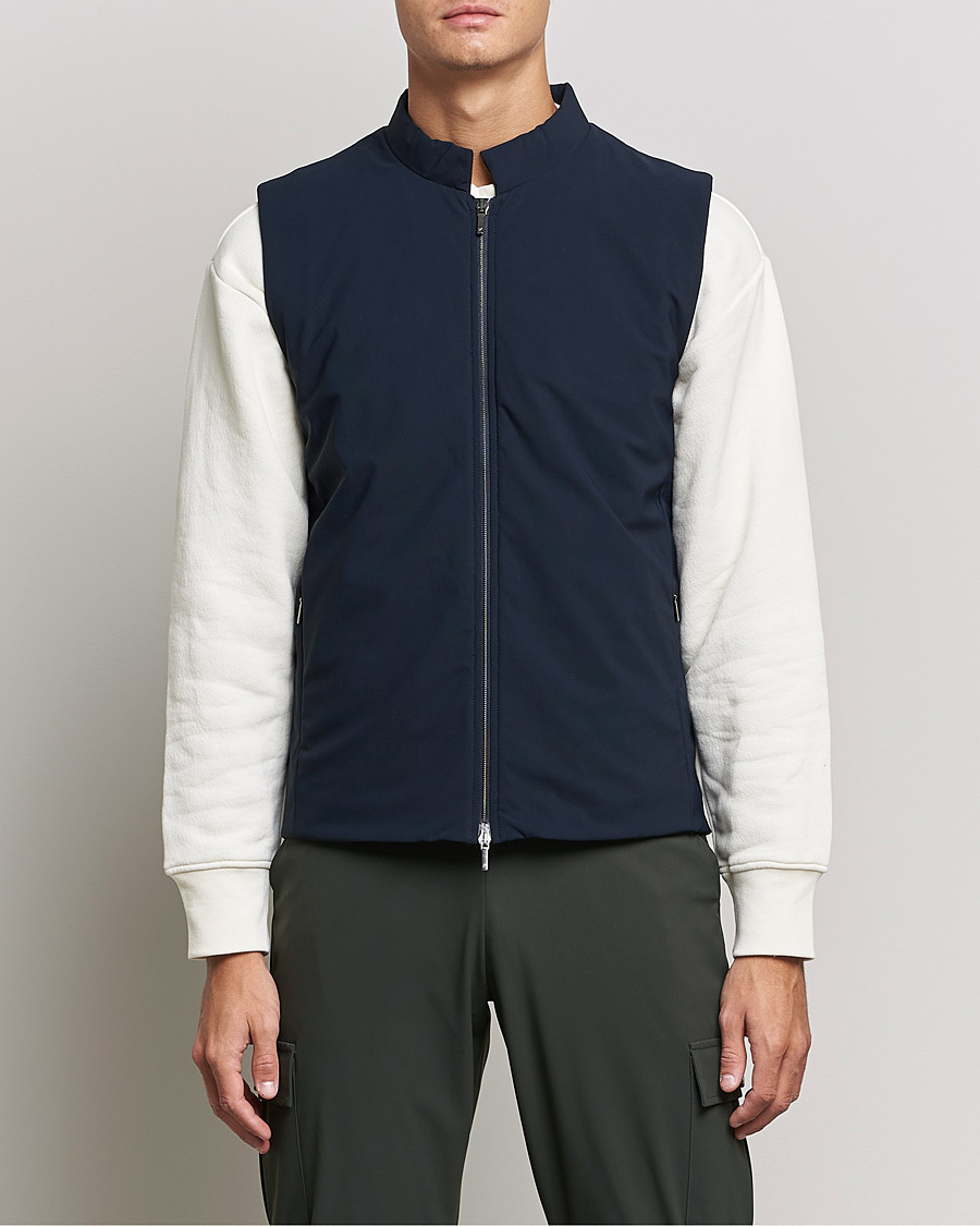 Homme | Manteaux Et Vestes | Stenströms | Active Jersey Sport Vest Navy
